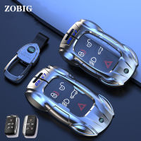 ZOBIG เคสกุญแจโลหะแบบพับได้สำหรับแลนด์โรเวอร์ดิสคัฟเวอรี่เรนจ์กีฬา Evoque Jaguar XF 2021พร้อมพวงกุญแจของแท้