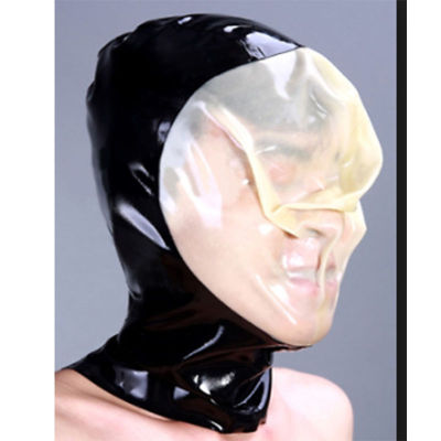 100 Latex Hood Mask Rubber Vacuum Mask without zip for Party