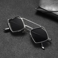 New Metal Steampunk Sunglasses Retro High Quality Men Women Cutout Frame Rectangular Glasses Brand Designer Sunglasses UV400