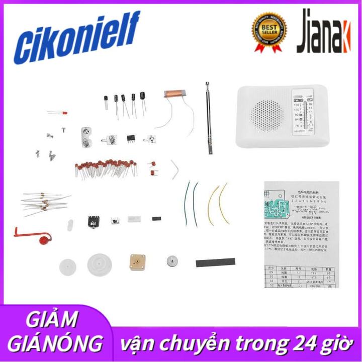 Jianak】Bộ Dụng Cụ Tự Làm Radio Hai Băng Tần AM/FM CF210SP Bộ Lắp Ráp Điện  Tử 