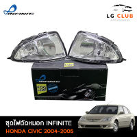 ไฟตัดหมอก ชุดไฟตัดหมอก  HONDA CIVIC 2004-2005 ยี่ห้อ INFINITE อุปกรณ์ครบชุด LG CLUB