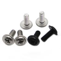 M2 M2.5 M3 M4 M5 M6 Stainless Steel / Black Steel PWM DIN967 Cross Phillips Pan Round Head With Washer Padded Collar Screw Bolts Nails Screws Fastener