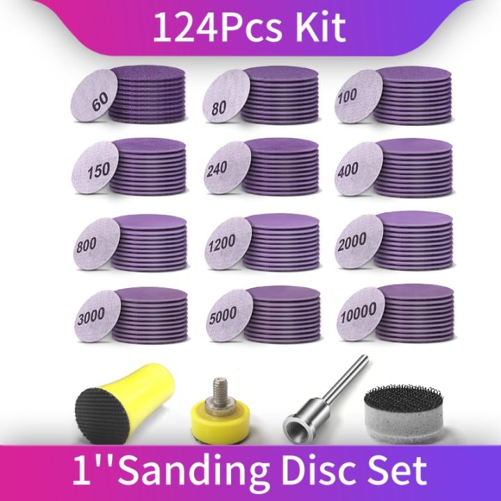 sanding-discs-1-inch-120-pcs-wet-dry-sandpaper-hook-and-loop-60-10000-grits-polishing-pad-for-dremel-drill-grinder-rotary-tools