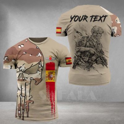 New Spanish Army 3D Printed T Shirts Men Women High Quality O Neck T Shirts Casual Tops Camo T Shirts Summer 2023