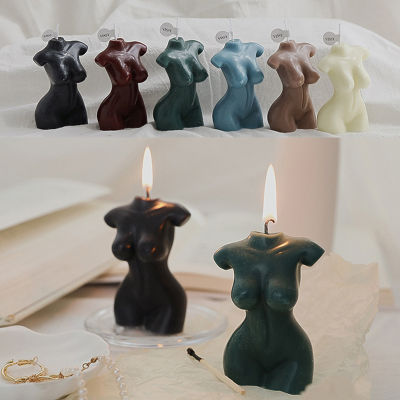 【CW】1pc Female Body Candle Woman Torso Candle Body Shape 3D Naked Candle Wax Statue Art Home Decor