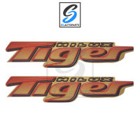 สติ๊กเกอร์ HILUX TIGER แดง ทอง - TOYOTA TIGER ติดข้างท้ายกระบะ