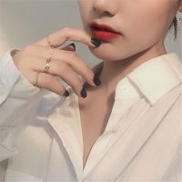 5pcs Set Korean Temperament Women Multi-layer Ring Beautiful Repair Finger Ring Pearl Ring Set