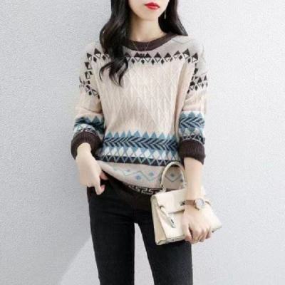 Womens Sweater 2022 Autumn New Sweater Womens Korean Fashion Loose Knitted Undercoat Thin Top