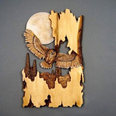 Animal Carving Hand-Made Animal Carving Crafts Hanging Gift Wall Hanging Home DIY Wooden Decoration Gifts