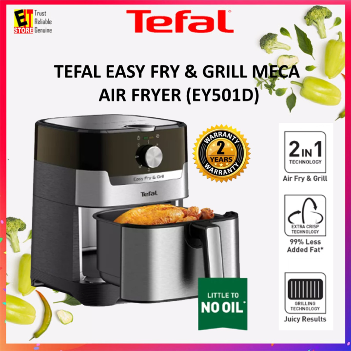 TEFAL EASY FRY & GRILL MECA AIR FRYER (EY501D) AIR FRYER Lazada