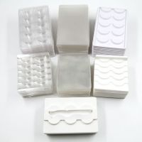 wholesale 50/pack clear lash trays plastic mink lashes holder eyelash tray for 1/3/5 pair eyelash packaging box square case