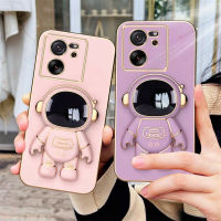 เคสมือจับสำหรับโทรศัพท์มือถือนักบินอวกาศสำหรับ Xiaomi Mi 13T/13T Pro เคส TPU นุ่มโลหะด้วยไฟฟ้าสุดหรู + ขายึด