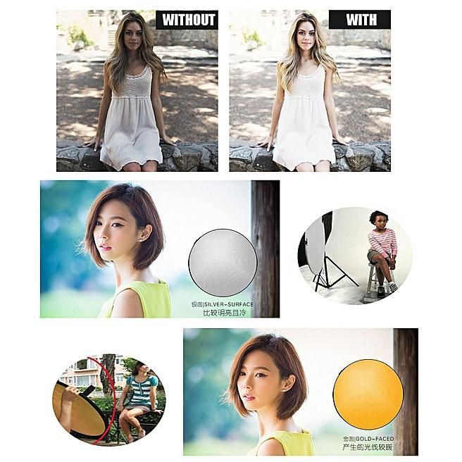 loose-รีเฟล็กซ์-reflector-แผ่นสะท้อนแสง-5-in-1-พร้อมซองใส่-แบบพกพา-30cm-mini-multi-functional-collapsible-light-reflector