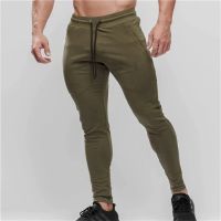 Joggers Sweatpants Mens Slim Casual Pants Solid Color Gyms Workout Cotton Sportswear Autumn Male Fitness 4 colors Track