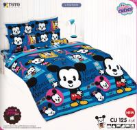 TOTO ชุด ผ้าปูที่นอน (ไม่รวมผ้านวม) CU 125 126  CUTIES มิกกี้เมาส์ Mickey Mouse คิวตี้ ( 3.5 , 5 , 6 ฟุต ) TT โตโต้ cattleya bedding bed ชุดที่นอน ชุดผ้าปู ที่ นอน ผ้าปู