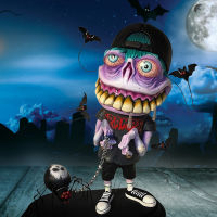 Halloween Big Mouth Monster Statue Halloween Props Scary Figurines Crafts Indoor Outdoor Ornaments Figurines Decor