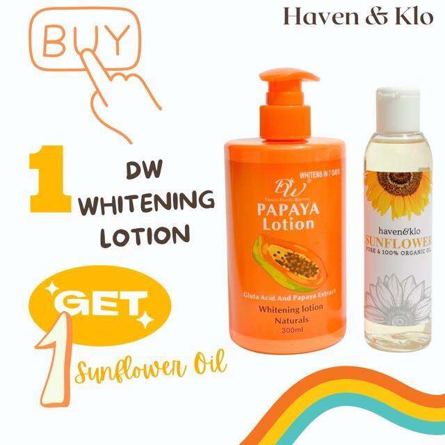BUY 1 DW WHITENING LOTION GET 1 SUNFLOWER OIL Lazada PH