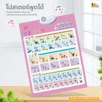 Homemakers โปสเตอร์พูดได้ ของเล่นเสริมพัฒนาการของเด็ก โปสเตอร์คำศัพท์ เสริมทักษะการเรียนรู้ แผ่นเรียนรู้พูดได้