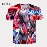 3D ใหม่เสื้อยืดการ์ตูนฮาราจูกุฮาร์ลีย์ควินน์ภาพยนตร์การ์ตูนเสื้อเชิ้ตทีมฆ่าตัวตายตลกหญิงเสื้อยืดตัวตลกชายและเสื้อผู้หญิง