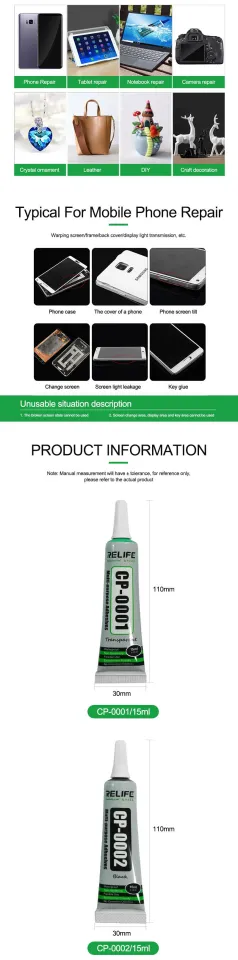 RELIFE 50ml CP-0001 Transparent Adhesive Clear Liquid Glue CP-0002