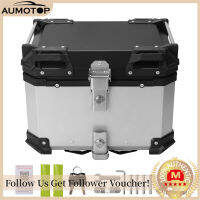 【MotorrTop】45L รถจักรยานยนต์ด้านหลังอลูมิเนียมอัลลอยด์กระเป๋าเดินทาง Casee Quick Release มอเตอร์ไซด์หางกล่องกันน้ำ2ปุ่ม