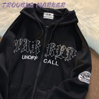 TroubleMaker เสื้อฮู้ด เสื้อแขนยาวอบอุ่น หลวมและสบาย น่ารัก เท่ สไตล์ วินเทจ WWY23933RO 39Z230926