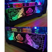 COOLMOON RGB Light Board Power Supply Bin Light Side Panel GPU Backplate Panel Chassis Light Board for PC Chassis Decoration