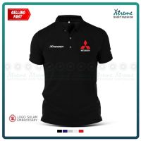 Polo T Shirt Mitsubishi Xpander SUV MIVEC Engine Family Wagon Design Baju Sulam Cotton Fashion Embroidery Jahit Tee