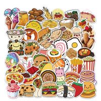 hot！【DT】㍿✟✴  50pcs Cartoon Kawaii Food Sticker Notebooks Computer Scrapbook Stationery Stickers Scrapbooking Material Supplies