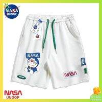 เสื้อผ้าบอลที่นิยมมากที่สุด กางเกงวิ่งชาย กางเกงบาส NASA Joint Doraemon Shorts ชายและหญิงคู่รัก Summer Tide แบรนด์กีฬาสันทนาการหลวม ๆ ด้านนอกสวมกางเกงห้าตัว