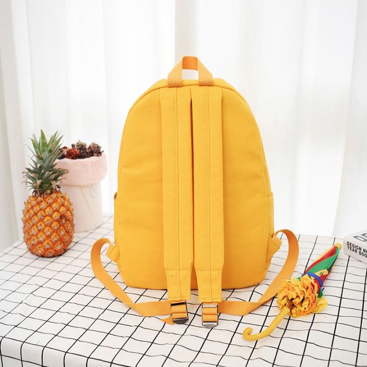 moon-wood-กระเป๋าเป้ผู้หญิง39-s-สีเหลือง-กระเป๋าเป้ผ้าใบพิมพ์ลายหัวใจสไตล์เกาหลีกระเป๋าเดินทางสำหรับนักเรียนเด็กผู้หญิงกระเป๋าเป้ใส่แล็ปท็อป