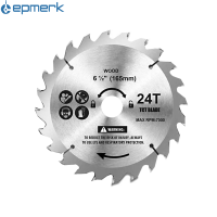 6-1/2-I-Nch ใบมีดเลื่อยวงกลม TCT 165มม.,ไม้24ฟันจานตัดสำหรับตัดแข็ง &amp; ไม้เนื้ออ่อน,Chipboard &amp; ไม้อัด,อาร์เบอร์20มม