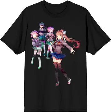 Doki Doki Literature Club Characters White Shirt For Men-X-Large