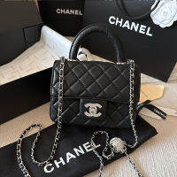 กระเป๋าแบบฝาเปิดแบรนด์ C + COCOCOC ของแท้สำหรับผู้หญิง,กล่องของขวัญ Bag18CM สัญลักษณ์พลอยเทียมหรูหราพกพาได้