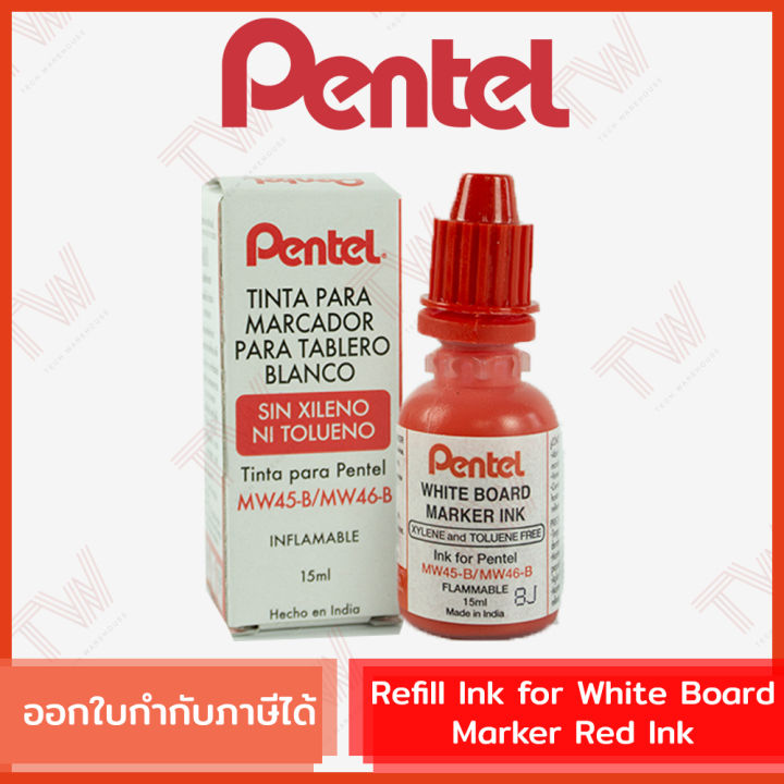 pentel-refill-ink-for-white-board-marker-red-ink-หมึกเติมไวท์บอร์ด-mwr401-สีแดง-ของแท้