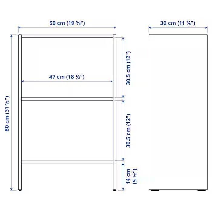 ถูกที่สุด-ตู้หนังสือ-ikea-รุ่น-baggebo-บักเกบู-ตู้เก็บของ-สีขาว-ขนาด-50x30x80-ซม-ชั้นวางของ-2-ชั้น-ตู้สีขาว-ตู้-อิเกีย-ของแท้100