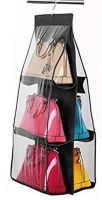 Hanging Purse Organizer 6 Handbag Closet Pockets ที่แขวนกระเป๋าประหยัดพื้นที่ใช้สอยสามารถใส่กระเป๋าได้ 6 ใบ