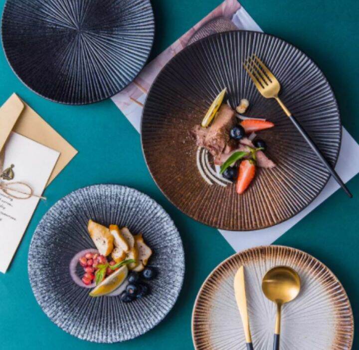 SYS21 Ceramic Plates Japanese Style Dinnerware Rice Serving Plate