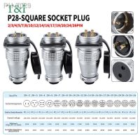 P28 aviation plug socket 2/3/4/5/7/10/12/14/16/19/20/24pin male female butt joint Circular connector rear nut socket