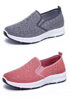 Womens Fashion Breathable Shoes รองเท้ากีฬาลำลองรองเท้าเดินพื้นนุ่ม แต่เพียงผู้เดียว