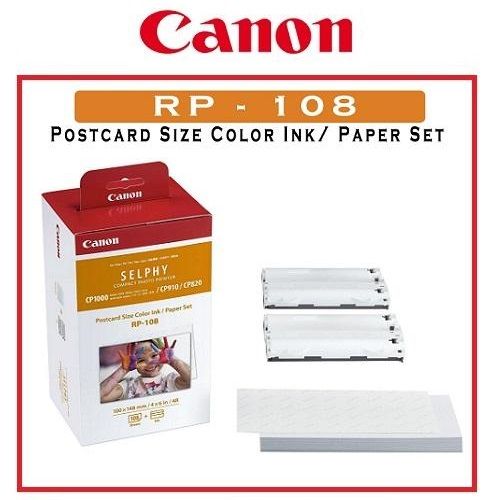 Canon RP-108 High-Capacity Color Ink/Paper Set for Selphy CP910