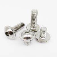 M4 M5 M6 M8 ISO7380.2 304 Stainless Steel Hex Hexagon Socket Round Button Flange Head With Washer Collar Screw Bolt