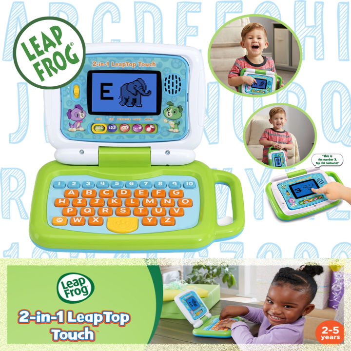 นำเข้า-leapfrog-2-in-1-leaptop-touch-green-ราคา-2-990-บาท