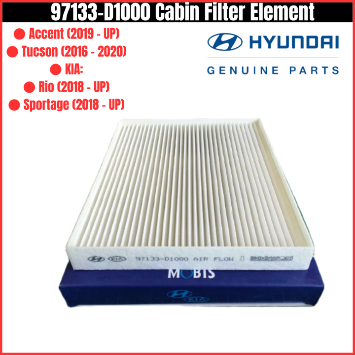 97133-D1000 Cabin Filter Element for Hyundai Accent (2019-up) | Lazada PH