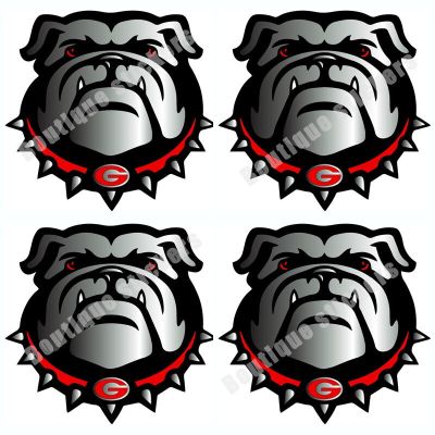 Set Personality Creativity College Car Window Bulldog Decal CornHole Interesting Rugby Vinyl Truck [hot]4-piece Georgia Sticker