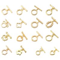 1set/lot 18k Gold OT Clasps Connectors DIY Handmade Bracelet Necklace End Buckle Accessories Chain Link Buckle DIY accessories and others