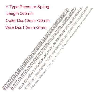 1/3/5PCS Y Type Pressure Spring 304 Stainless Steel Spring Wire Diameter 1.5mm 2mm Outer Diameter 10-30mm Length 305mm Lamps Electrical Connectors