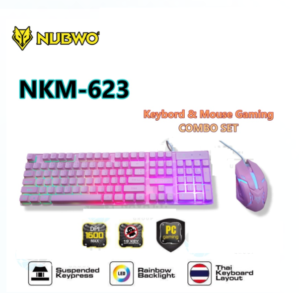 nubwo-nkm-623-ชุดไฟทะลุอักษร-keyboard-mouse-combo-set-savitar-nkm-623