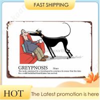 Greyhound คำศัพท์ Greypnosis โลหะโลโก้คลับบาร์ป้ายโรงรถดีบุกสนุกโปสเตอร์โลโก้ 20 * 30 ซม