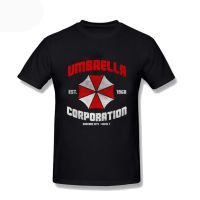 Graphics Printed Mens Black Bicycle Umbrella Corp T Shirts Funny Black Novelty Fashion Cotton Clothing